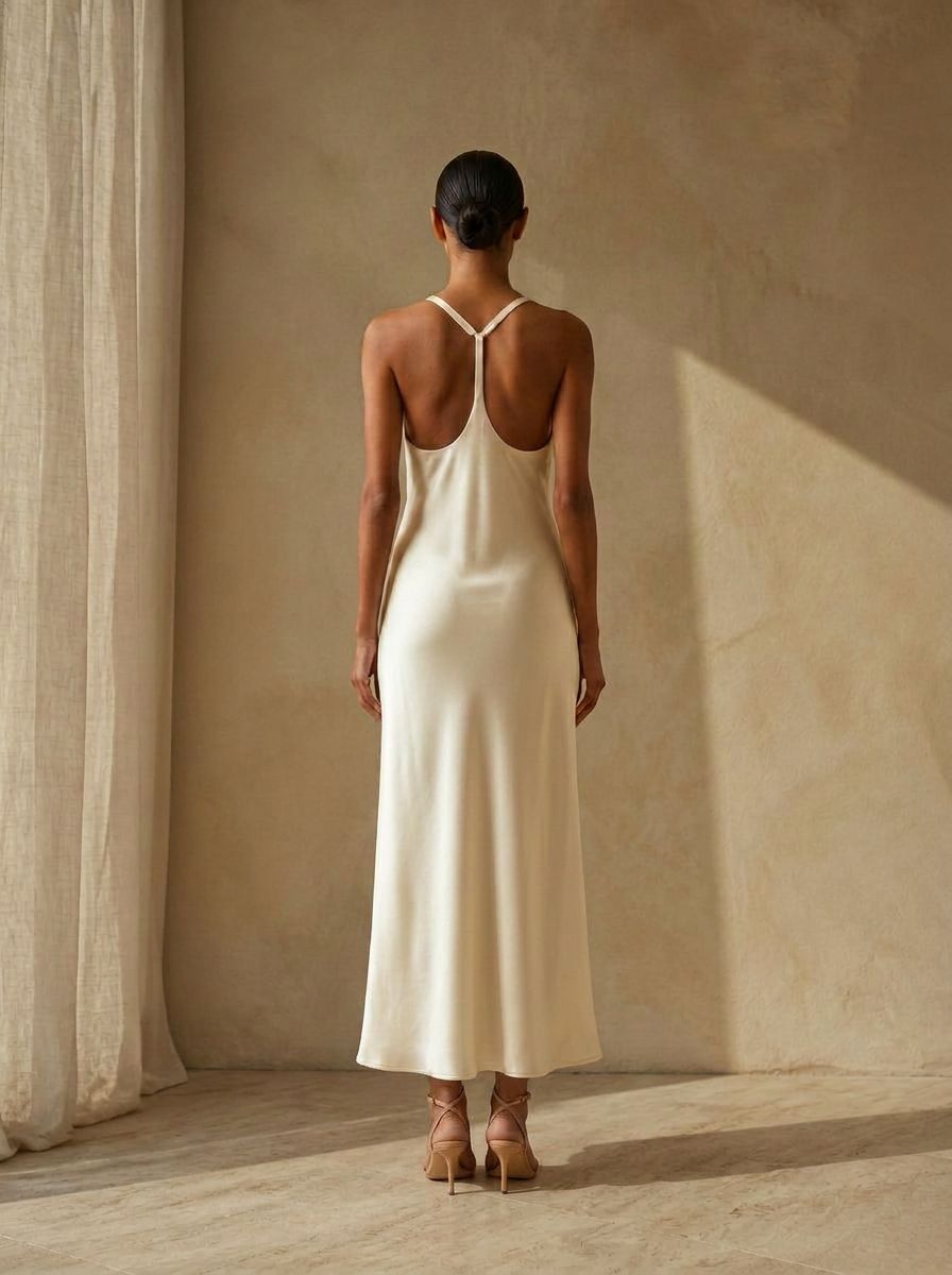 The Rowan Racerback Column in Pearl Ivory — Back — narrow racerback thumbnail